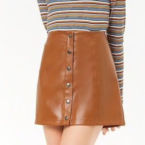 forever 21 brown mini skirt